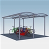 Fahrradüberdachung City 90 Compact Plaza als doppelseitige Ausführung von Team Tejbrant